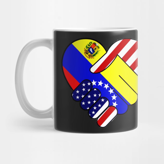 Venezuela Flag USA Flag Handshake Spanish Latino Hispanic Food Culture by hispanicworld